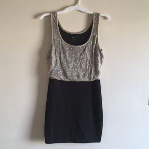 Two color black and silver dress , never worn